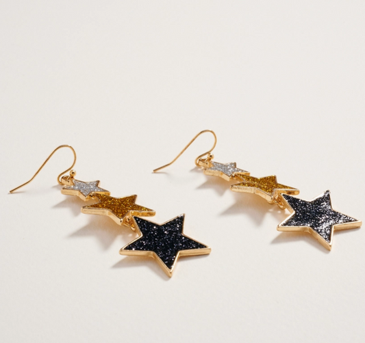 “Shine All Night” Star Drop Earrings image 1