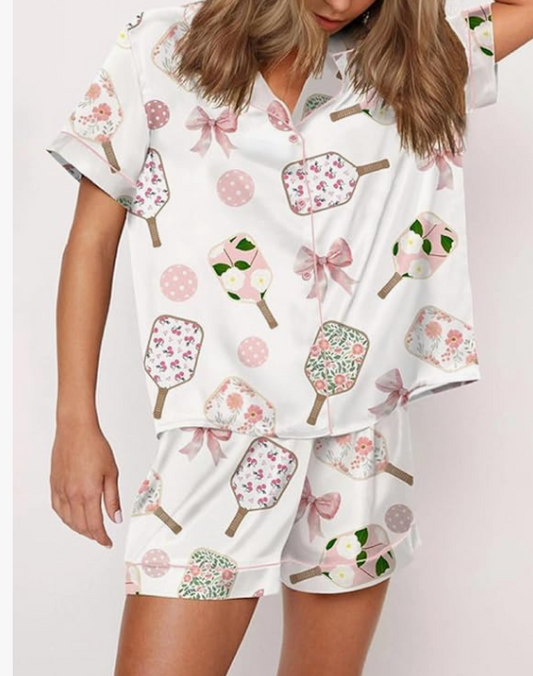 Floral Pickleball Pajama Set – S, M, L image 0
