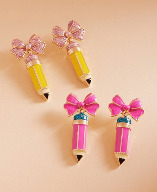 Pretty in Pink Pencil Drop Earrings image 0