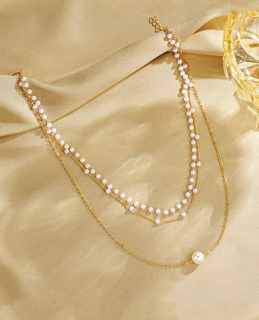 Pearl Layered Necklace image 1