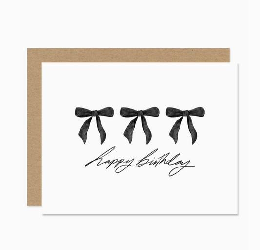 Black Bow “Happy Birthday” Card image 0