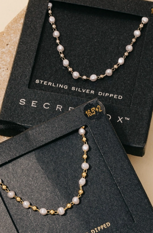 Classic Pearl Chain Necklace 🤍✨ image 0