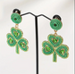 Lucky Shamrock Earrings – Green Gemstone Sparkle image 1