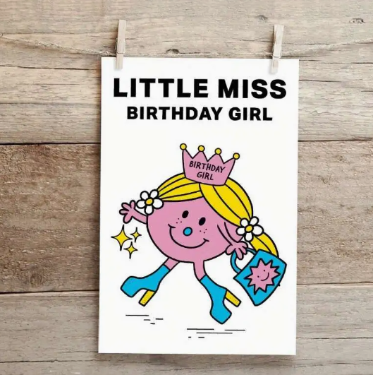 "Little Miss Birthday Girl" Card – Celebrate in Style! 🎉✨ image 0