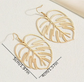 Gold-Plated Tropical Leaf Earrings 🌿✨ image 2